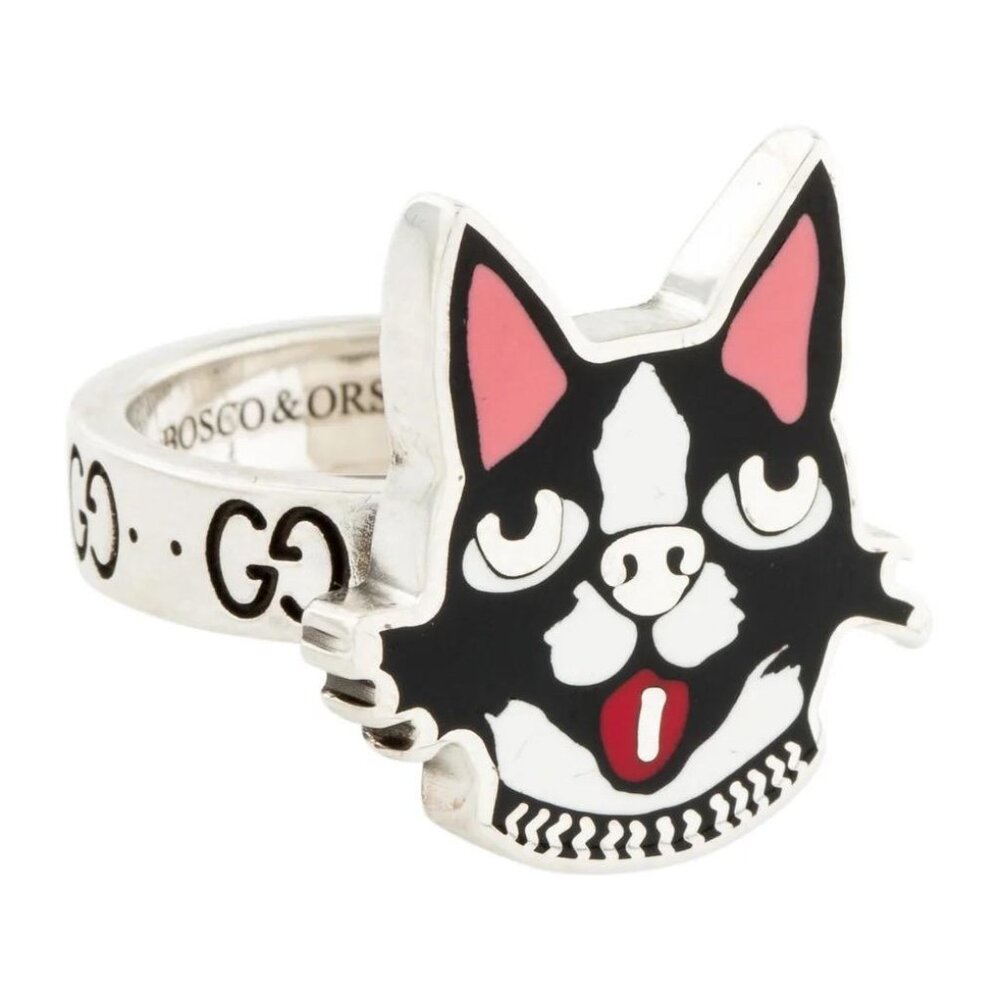 Gucci .925 Silver Bosco & Orso Ring